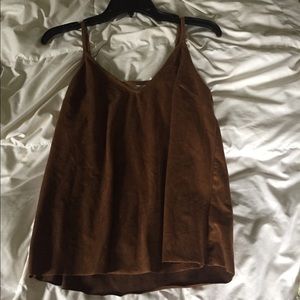 Express Faux Suede Tank Top (S)